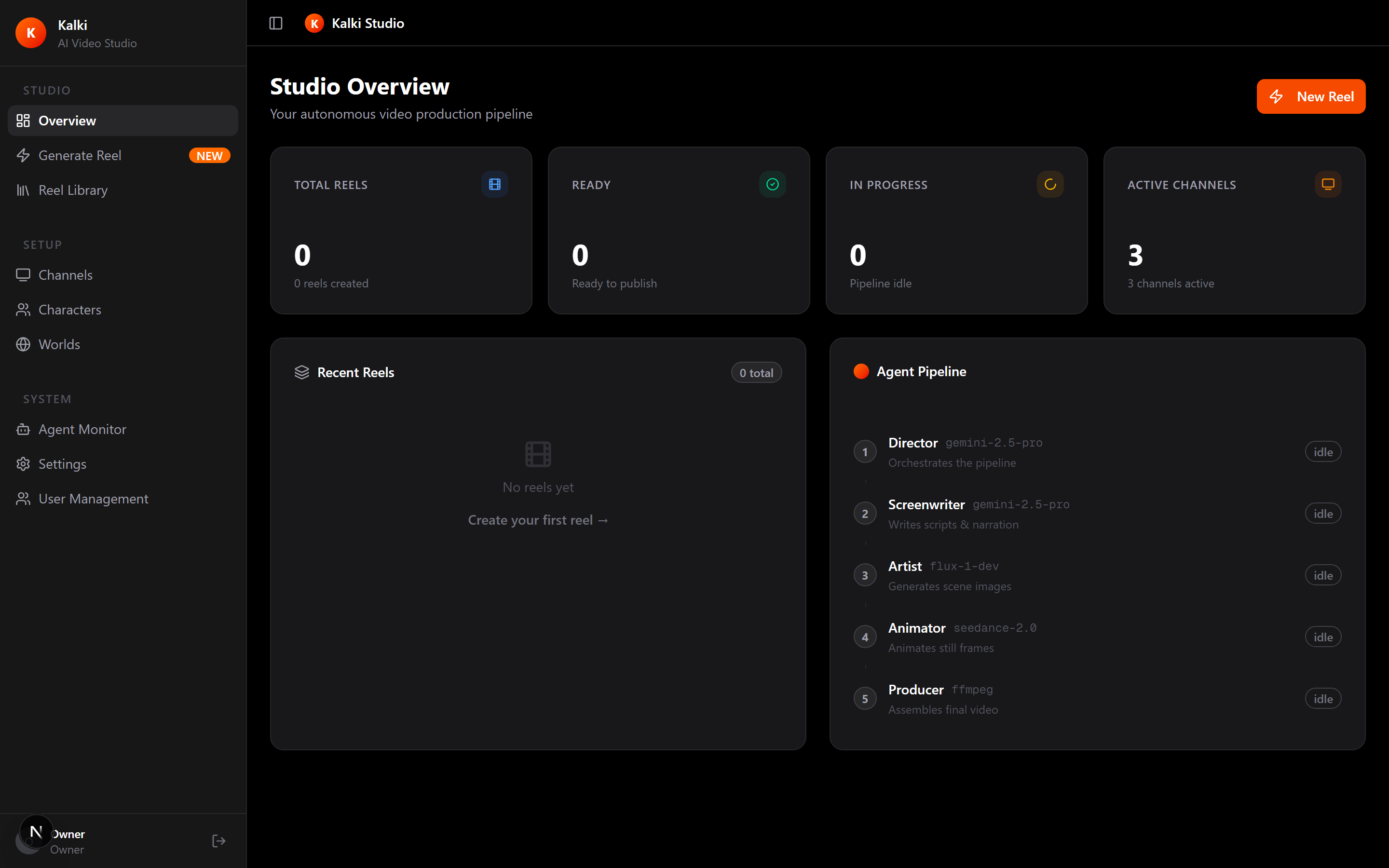 Kalki Overview screen
